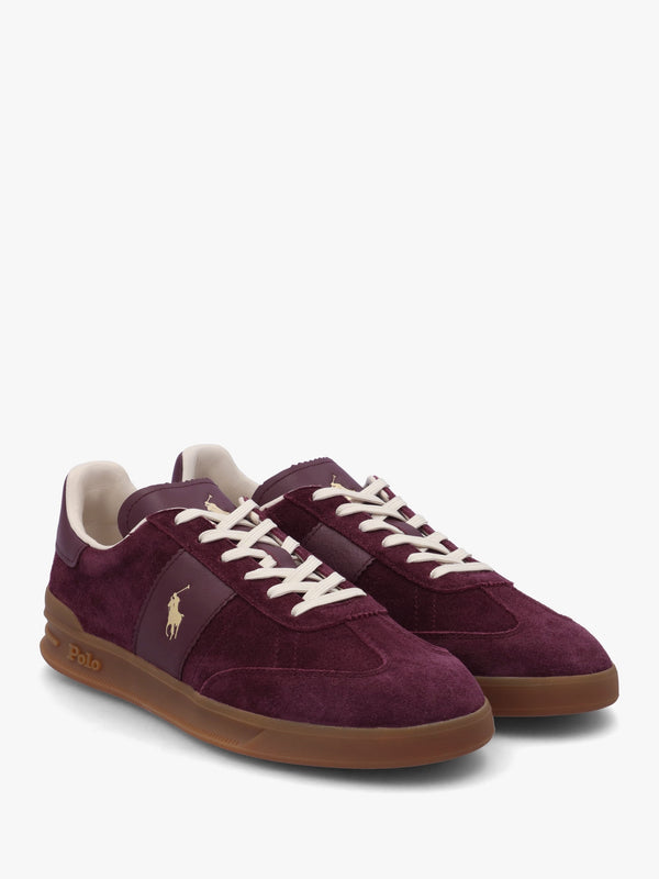 Men’s Heritage Aera Harvard Wine Suede Trainers