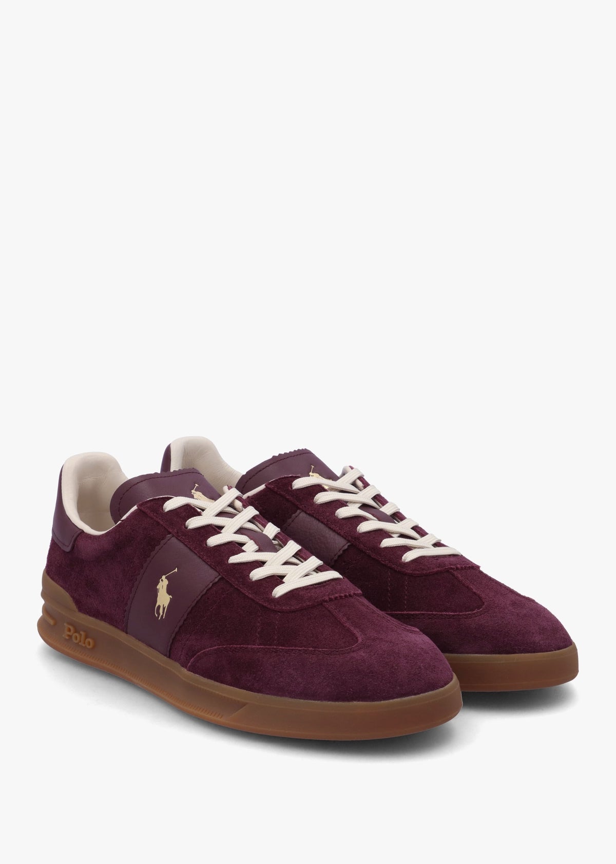 Men’s Heritage Aera Harvard Wine Suede Trainers