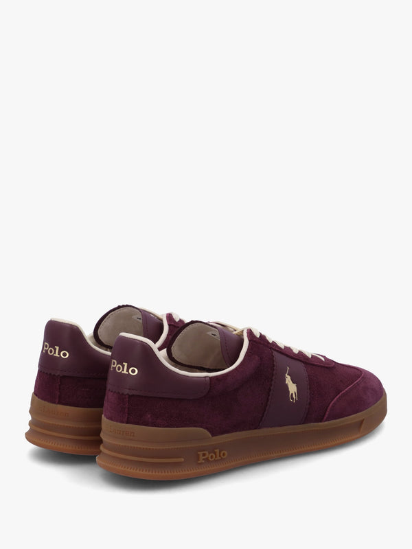 Men’s Heritage Aera Harvard Wine Suede Trainers