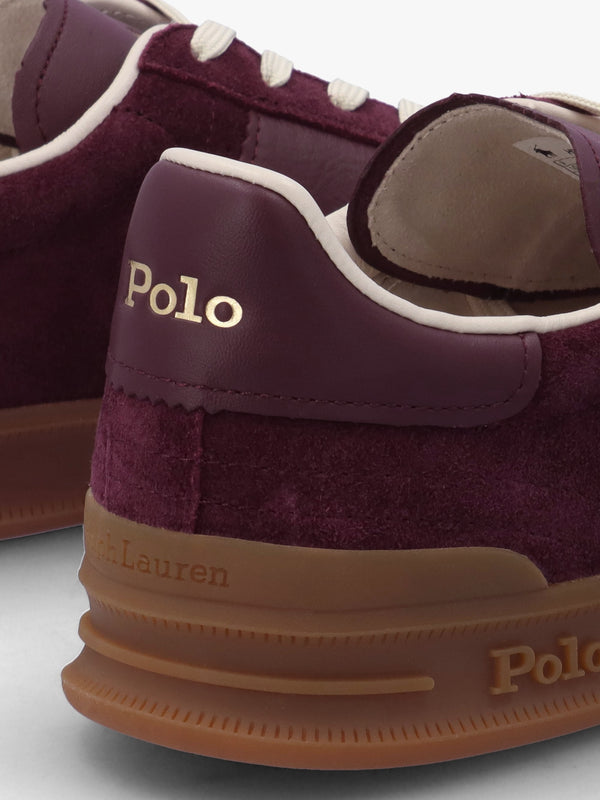 Men’s Heritage Aera Harvard Wine Suede Trainers