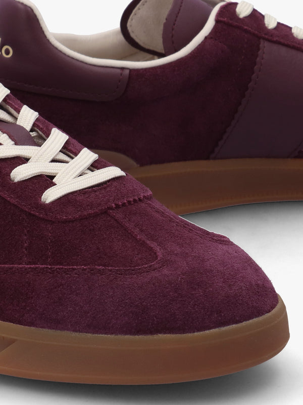 Men’s Heritage Aera Harvard Wine Suede Trainers