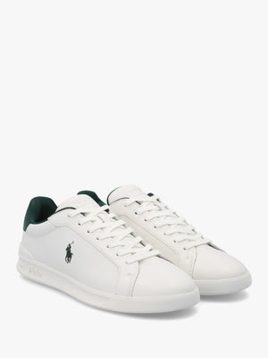 Men’s Heritage Court II White & Forest Leather Trainers