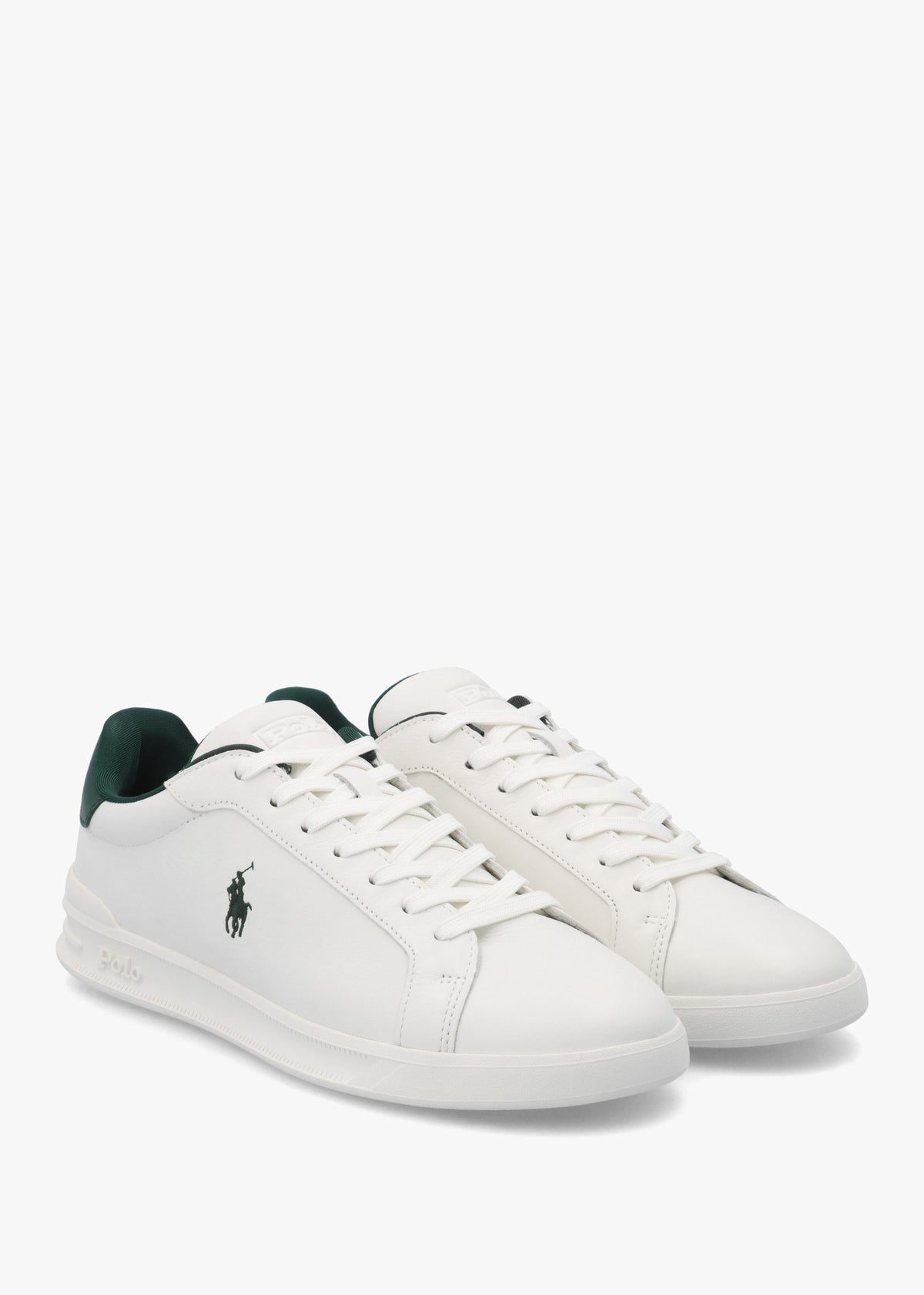 Men’s Heritage Court II White & Forest Leather Trainers