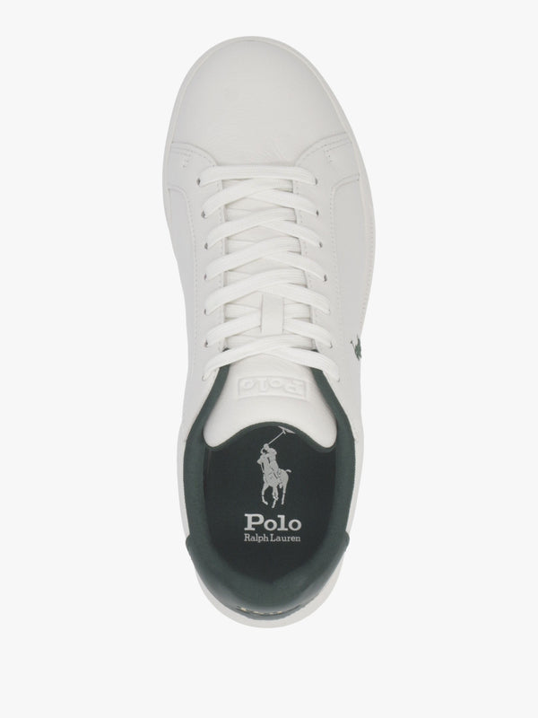 Men’s Heritage Court II White & Forest Leather Trainers