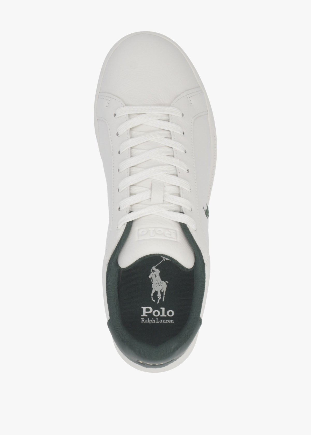 Men’s Heritage Court II White & Forest Leather Trainers