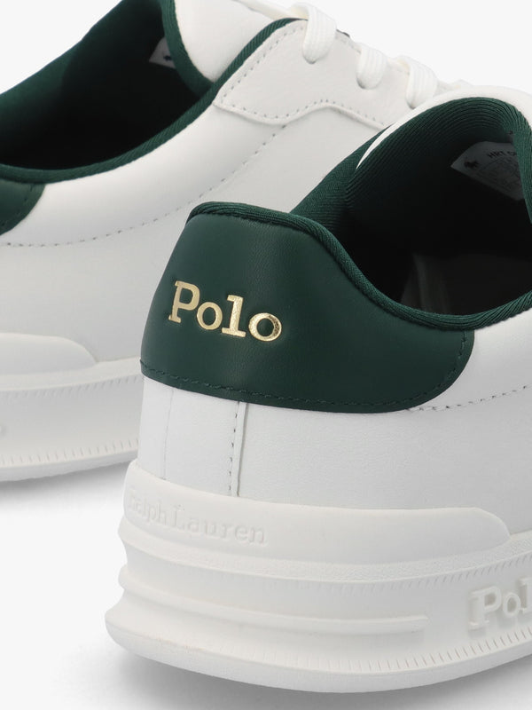 Men’s Heritage Court II White & Forest Leather Trainers