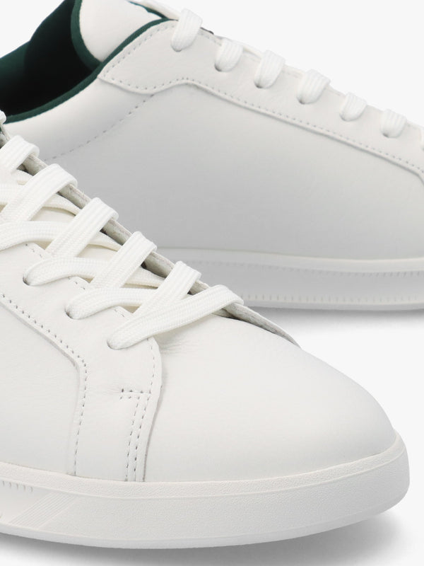 Men’s Heritage Court II White & Forest Leather Trainers