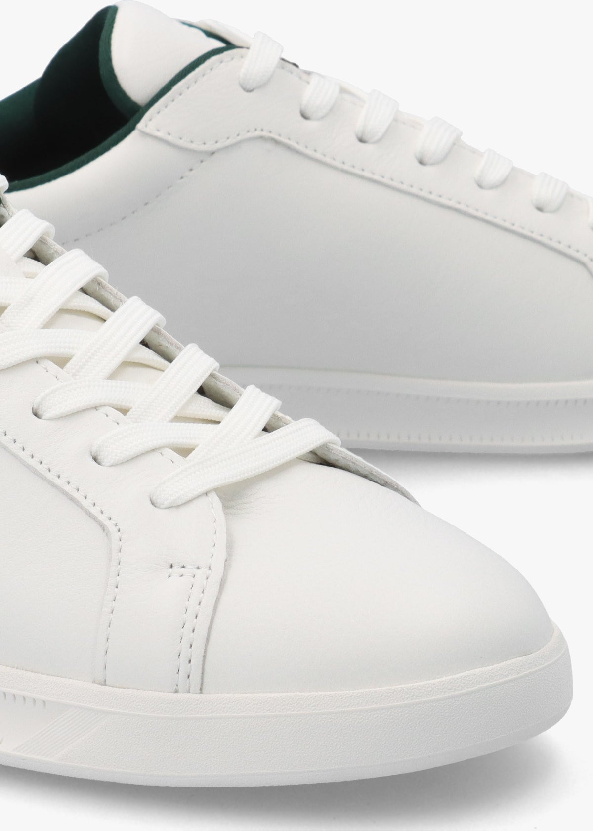 Men’s Heritage Court II White & Forest Leather Trainers