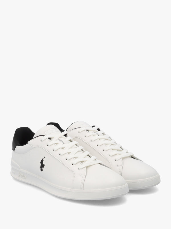 Men’s Heritage Court II White & Black Leather Trainers