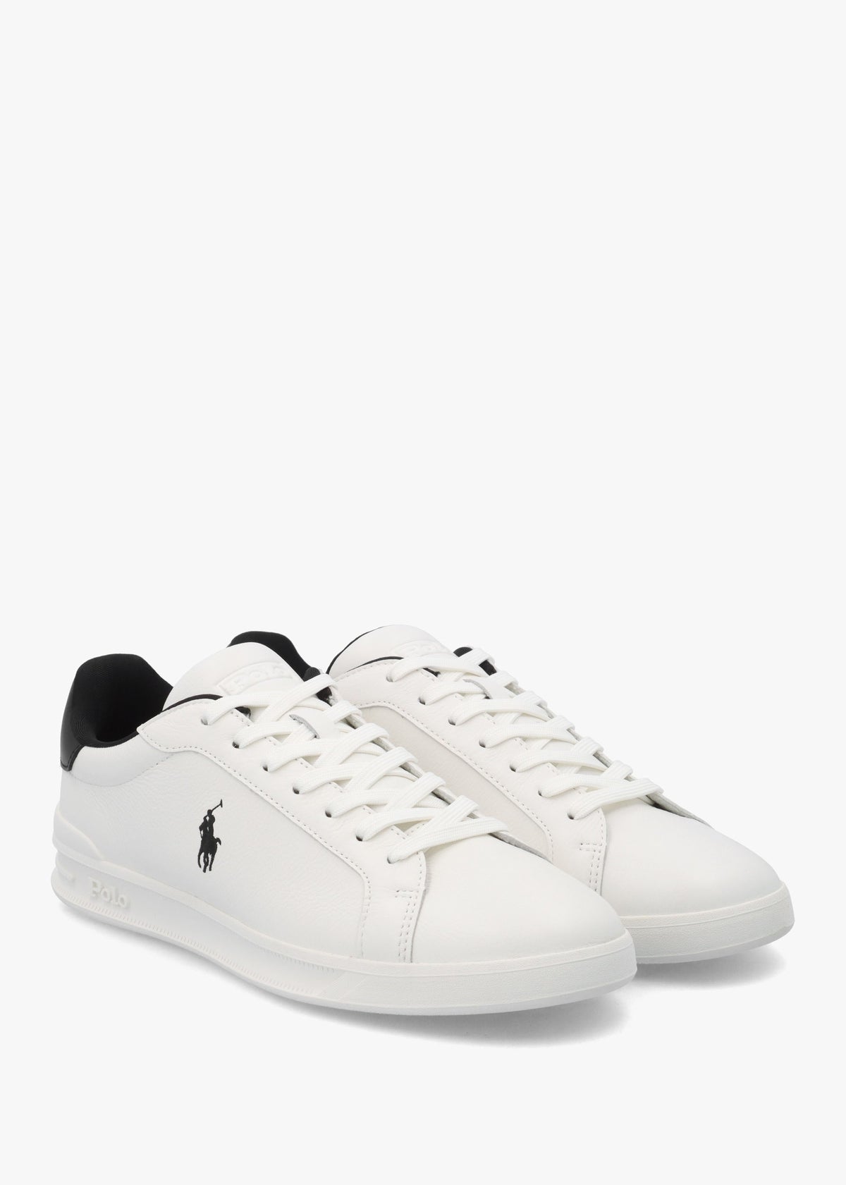 Men’s Heritage Court II White & Black Leather Trainers