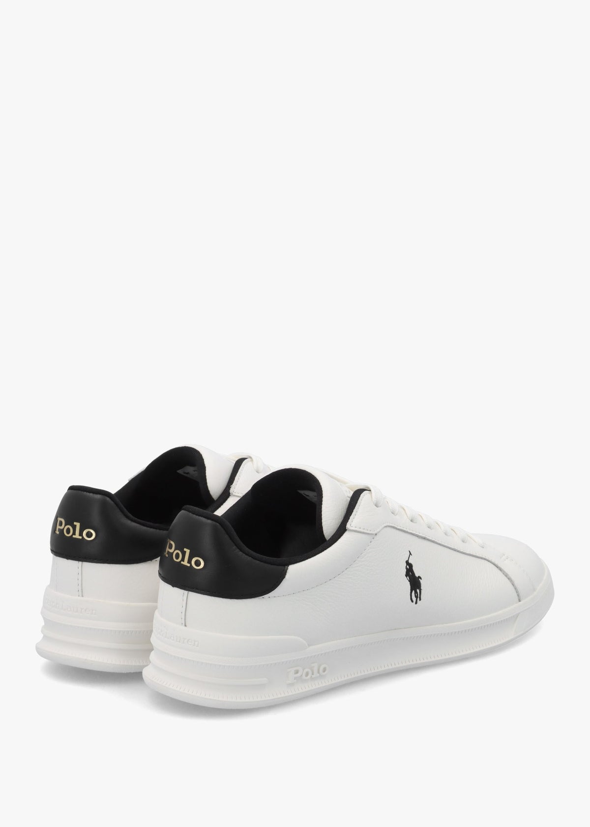 Men’s Heritage Court II White & Black Leather Trainers