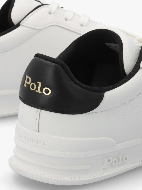 Men’s Heritage Court II White & Black Leather Trainers