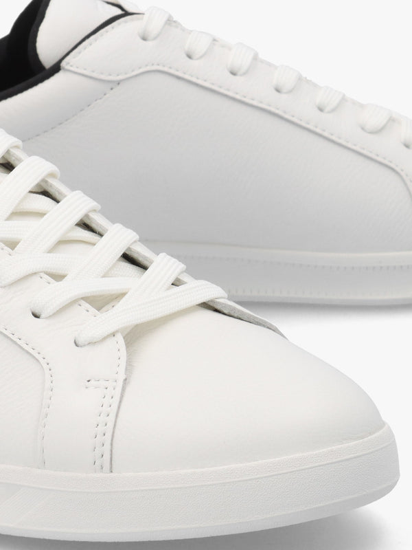 Men’s Heritage Court II White & Black Leather Trainers