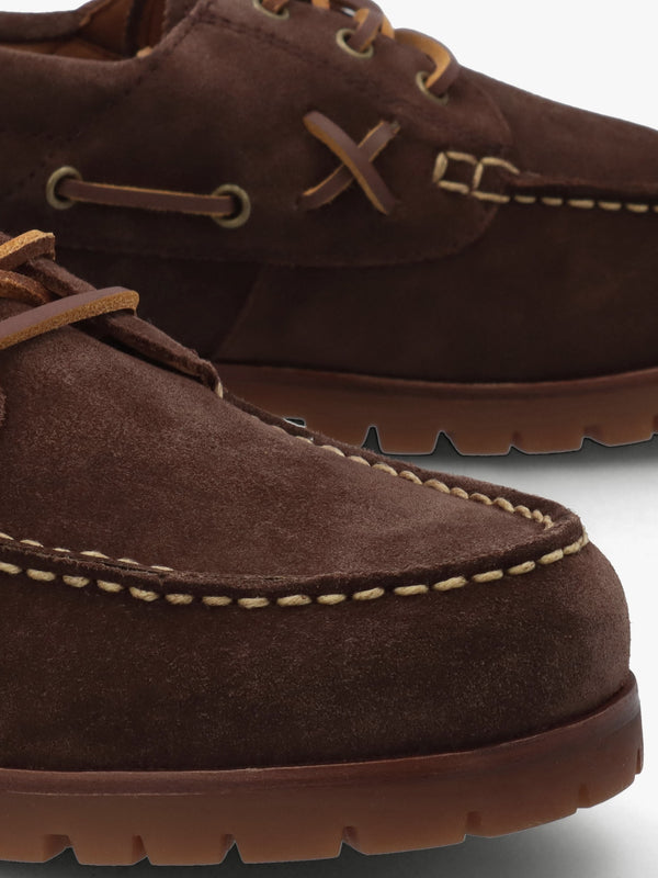 Men’s Ranger Dark Brown Suede Boat Shoes