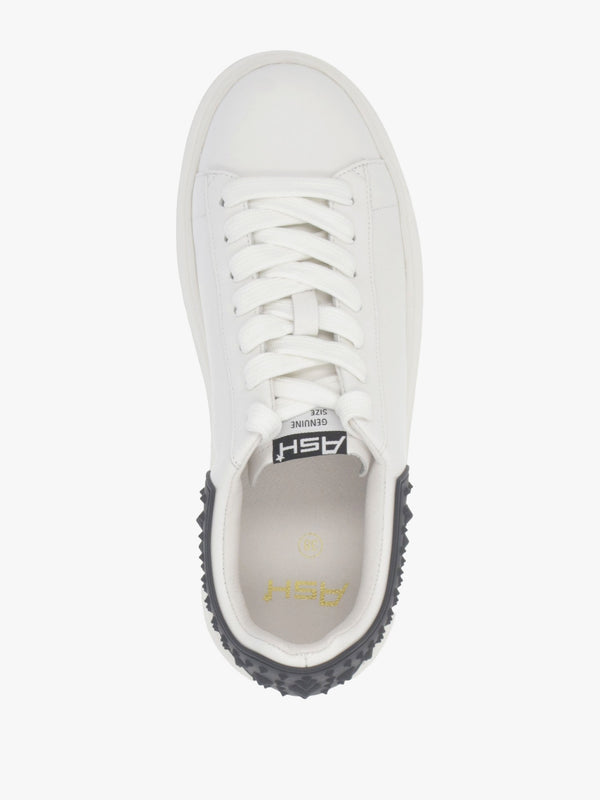 Moby Rubber White Black Leather Chunky Trainers