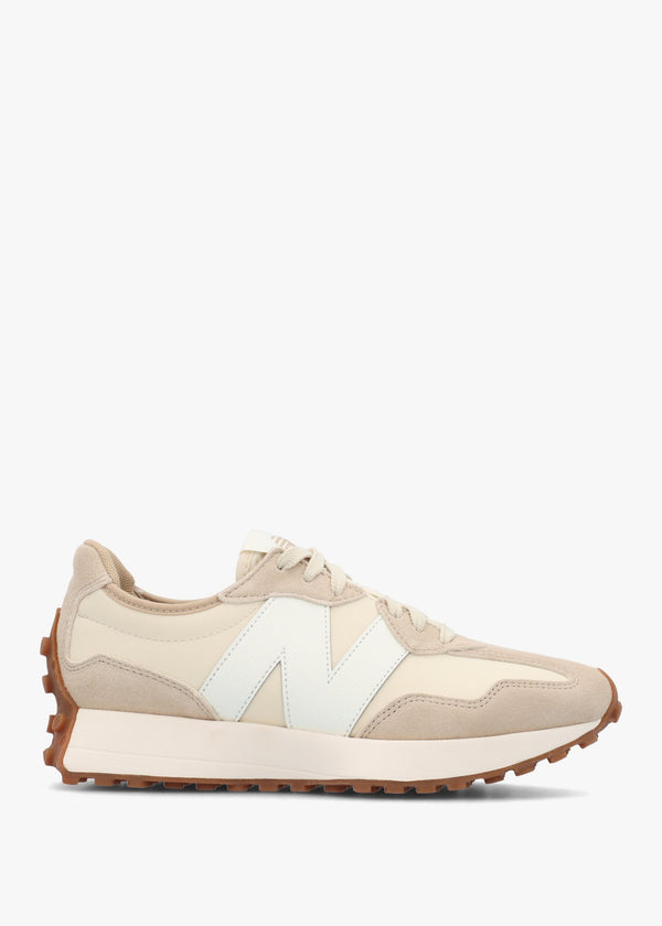 Women’s 327 Beige Leather & Suede Trainers