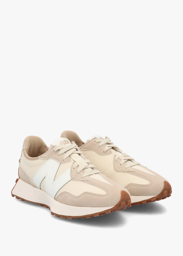 Women’s 327 Beige Leather & Suede Trainers