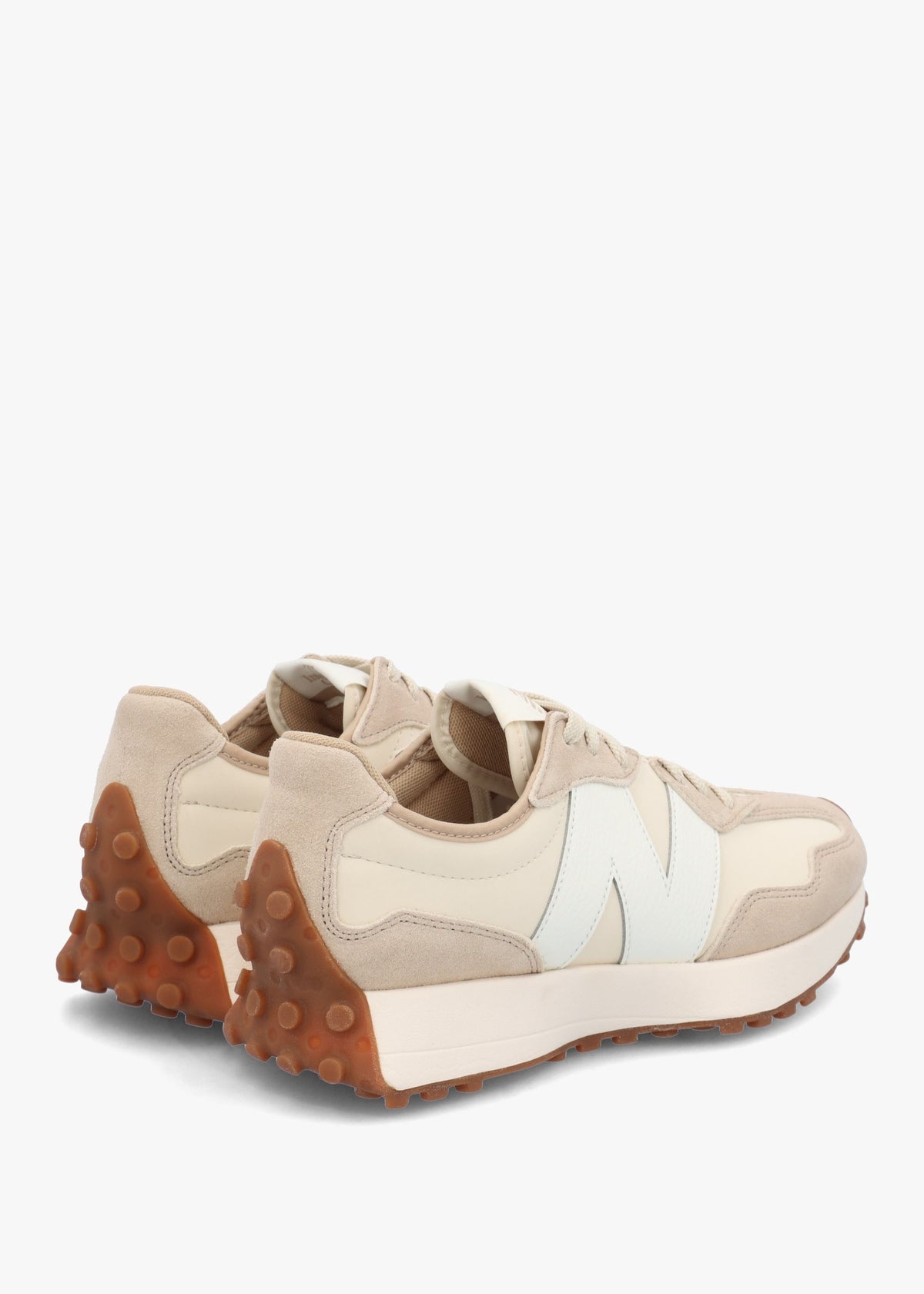 Women’s 327 Beige Leather & Suede Trainers