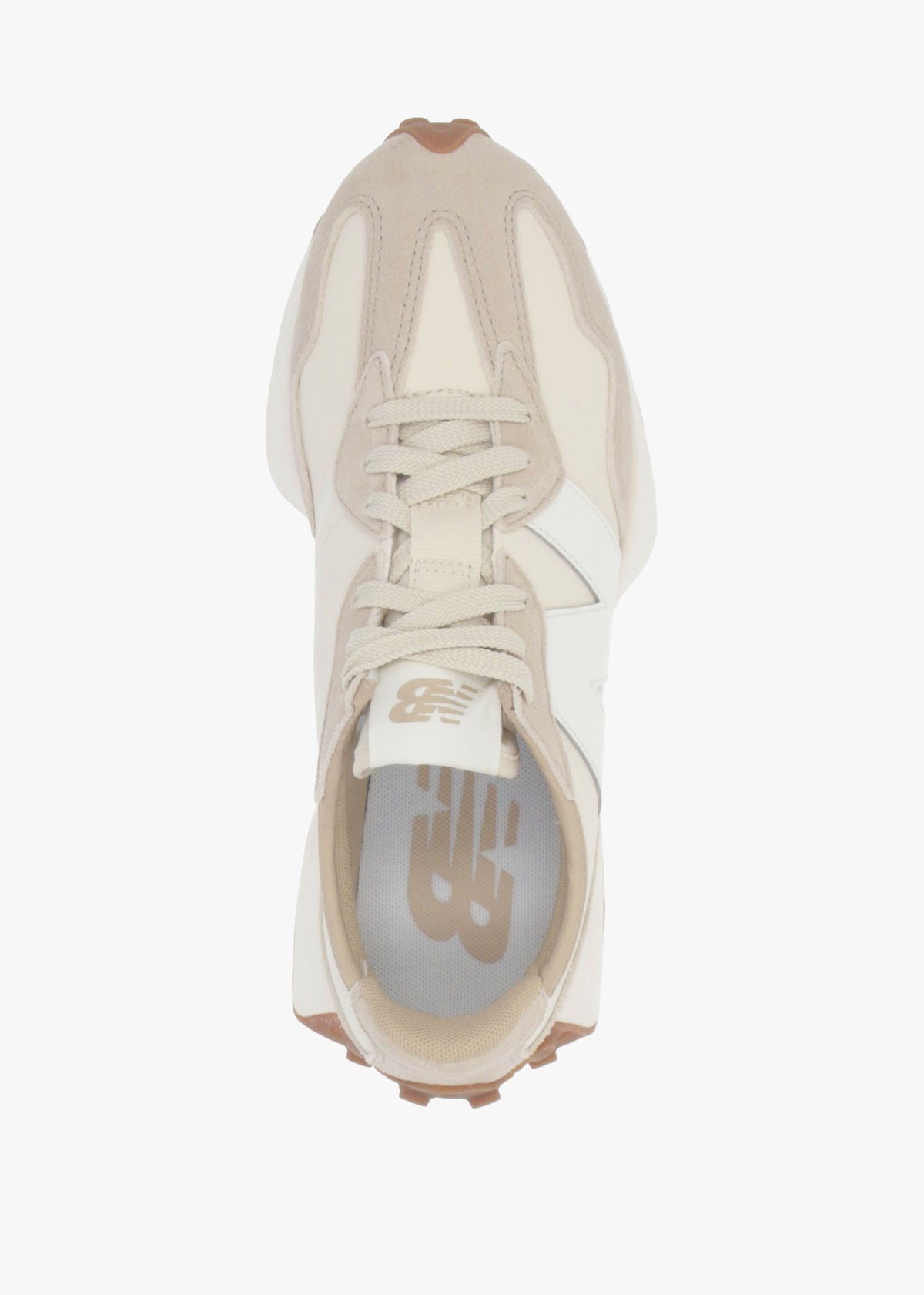 Women’s 327 Beige Leather & Suede Trainers