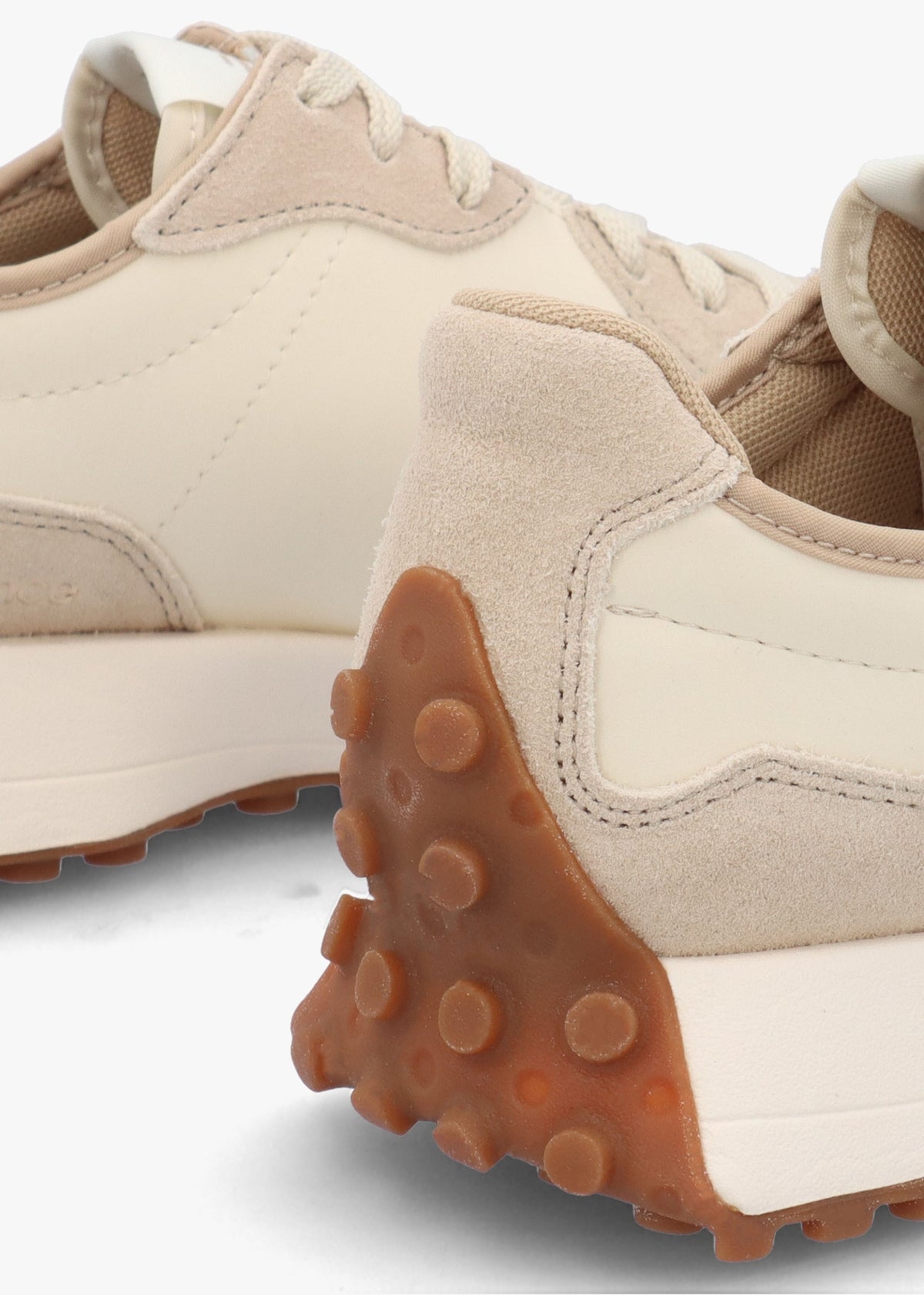 Women’s 327 Beige Leather & Suede Trainers