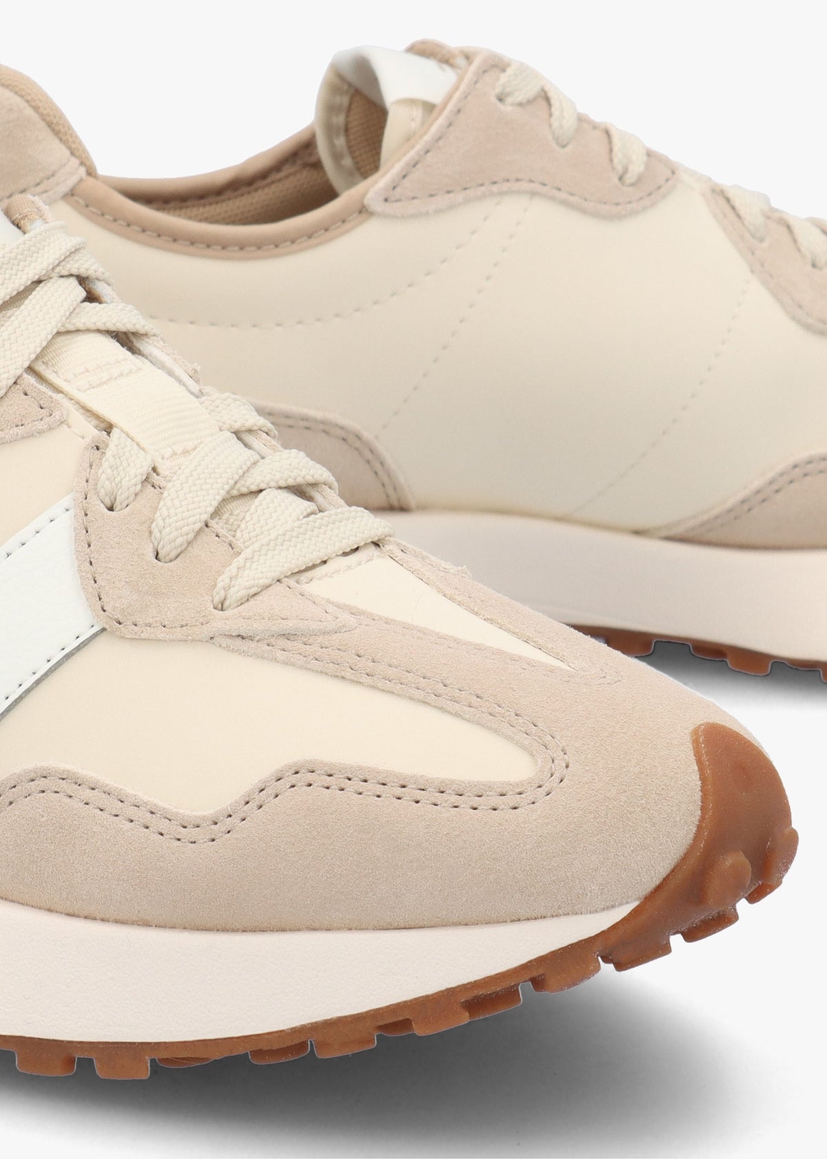 Women’s 327 Beige Leather & Suede Trainers