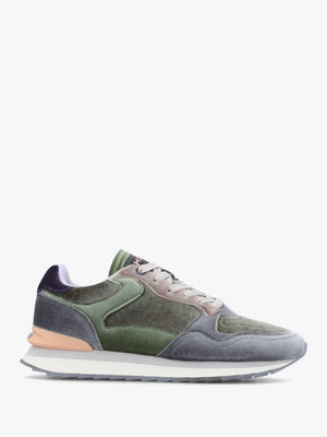 Women's City Emerald Multicoloured Velvet Trainers