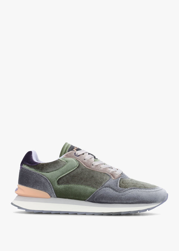 Women's City Emerald Multicoloured Velvet Trainers
