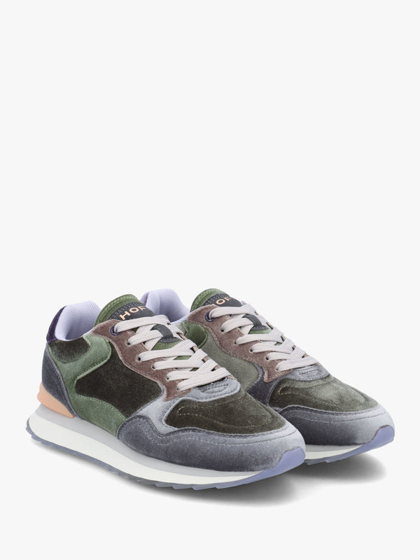 Women's City Emerald Multicoloured Velvet Trainers