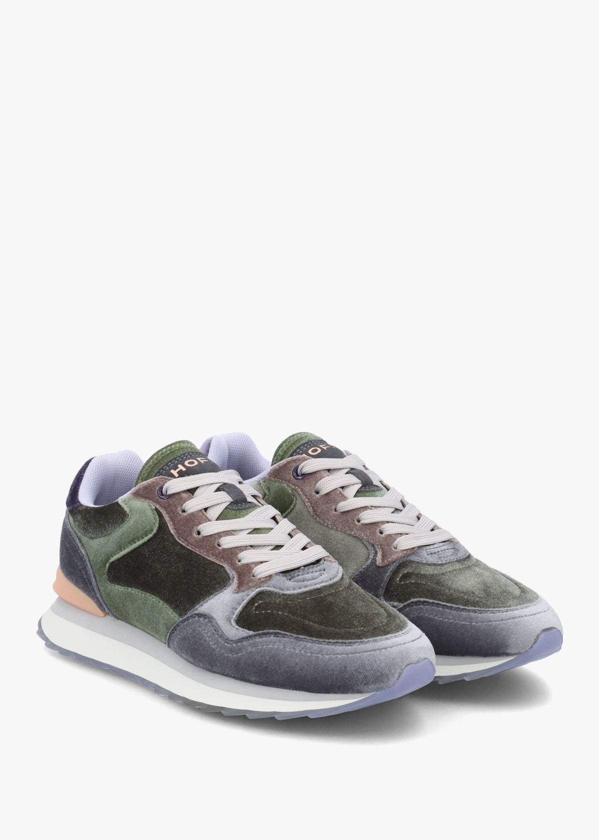Women's City Emerald Multicoloured Velvet Trainers