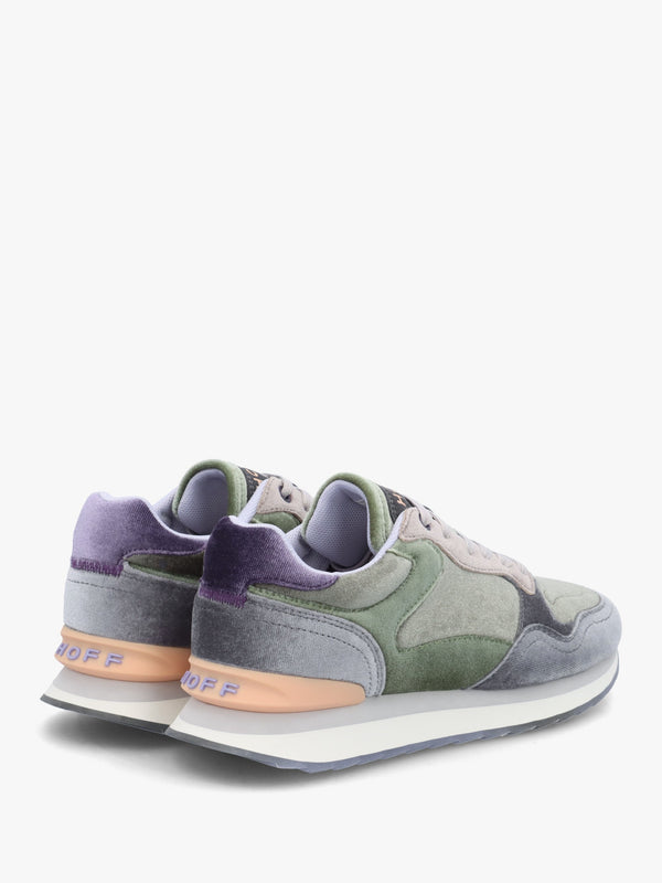 Women's City Emerald Multicoloured Velvet Trainers
