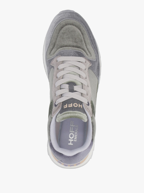 Women's City Emerald Multicoloured Velvet Trainers