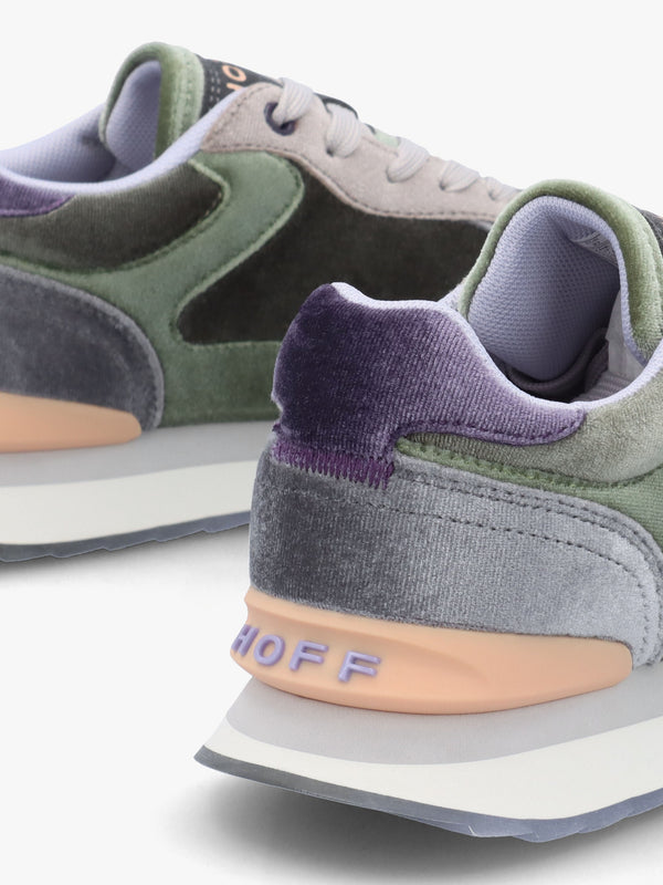 Women's City Emerald Multicoloured Velvet Trainers