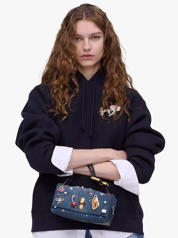 The Trinket Charm Denim Mini Dual Bag