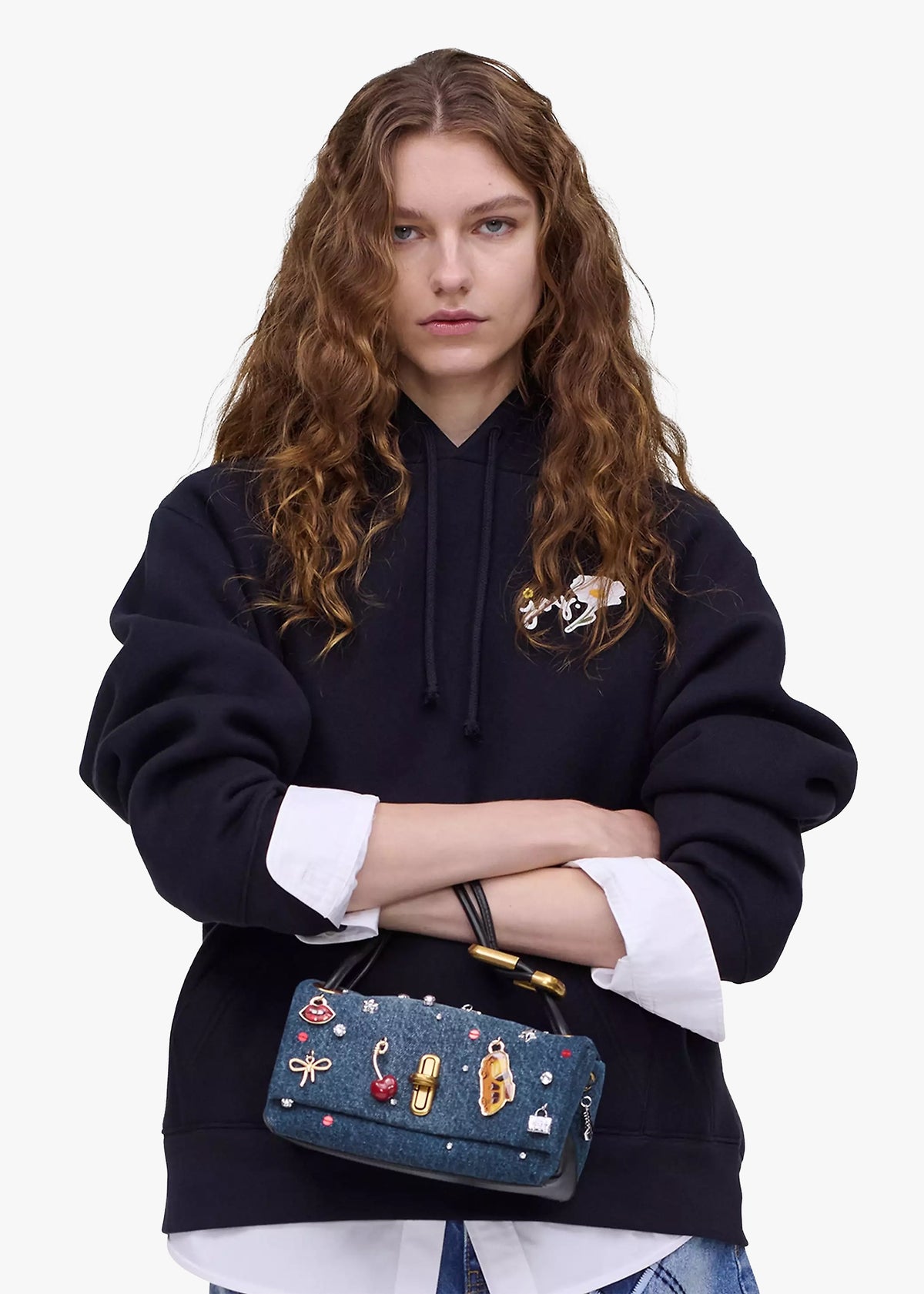 The Trinket Charm Denim Mini Dual Bag