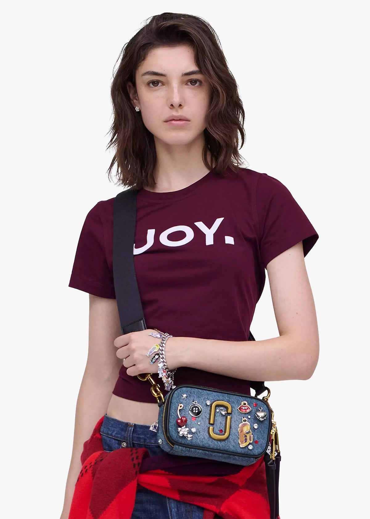 The Trinket Charm Denim Snapshot Camera Bag