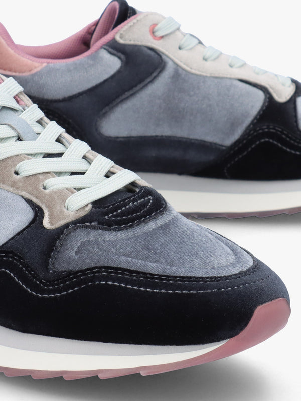 Women's City Sapphire Multicoloured Velvet Trainers