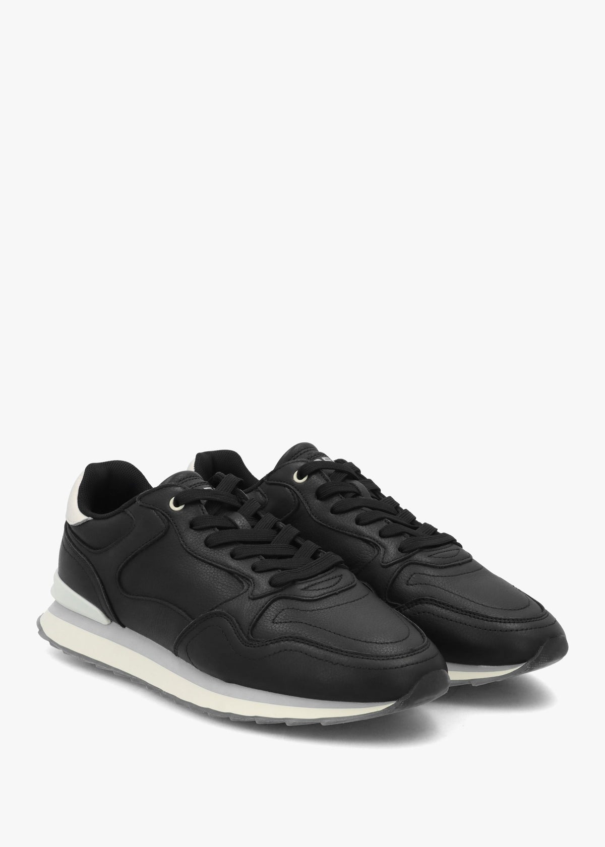 Men's City Chicago Black Leather Trainers