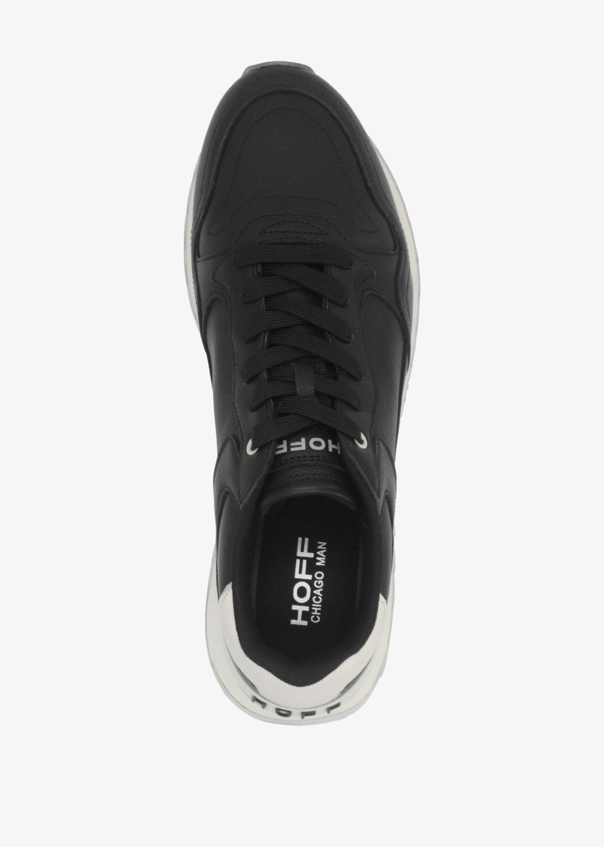 Men's City Chicago Black Leather Trainers