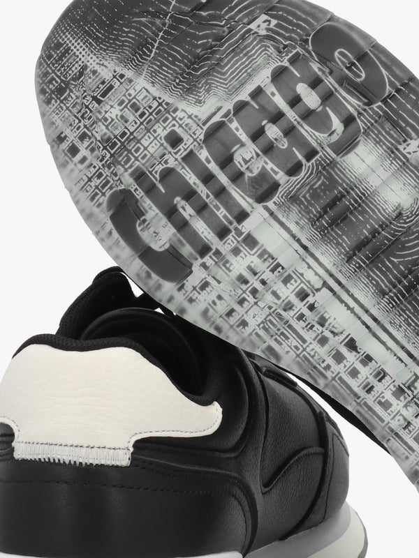 Men's City Chicago Black Leather Trainers