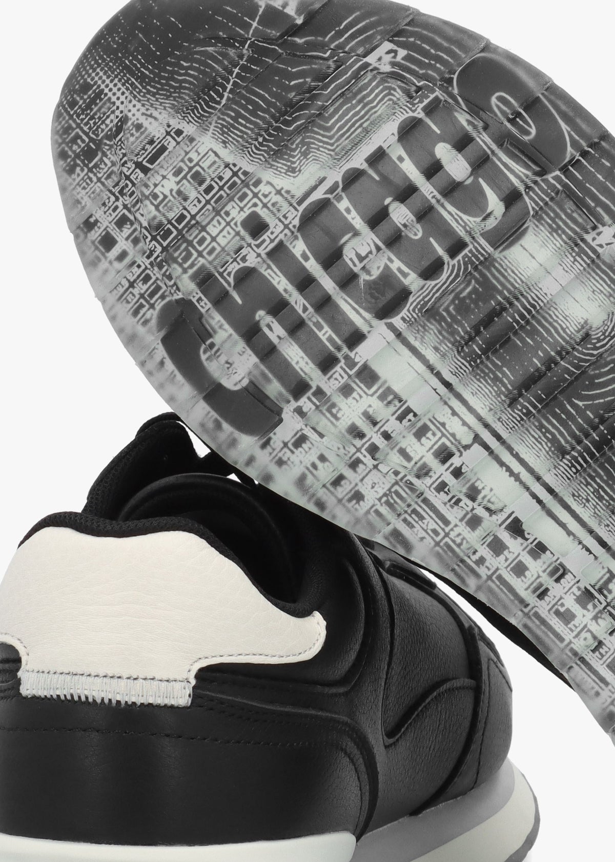 Men's City Chicago Black Leather Trainers