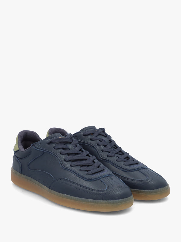 Men's Park Navy Blue Leather Trainers