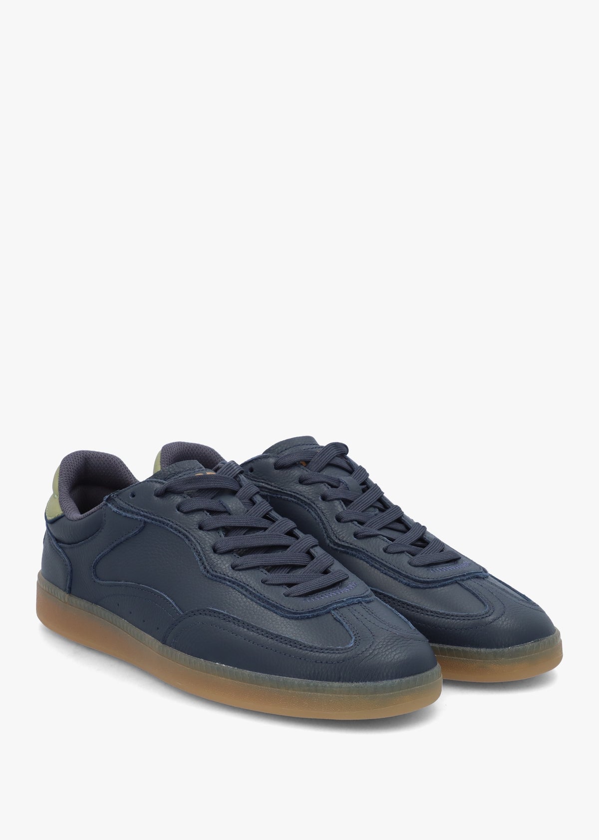 Men's Park Navy Blue Leather Trainers