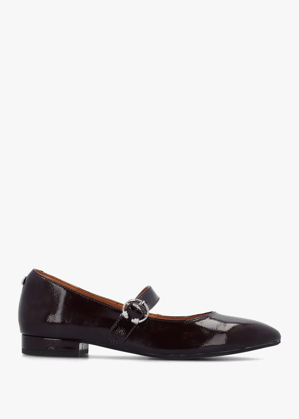 Firuta Burgundy Patent Leather Mary Jane Pumps