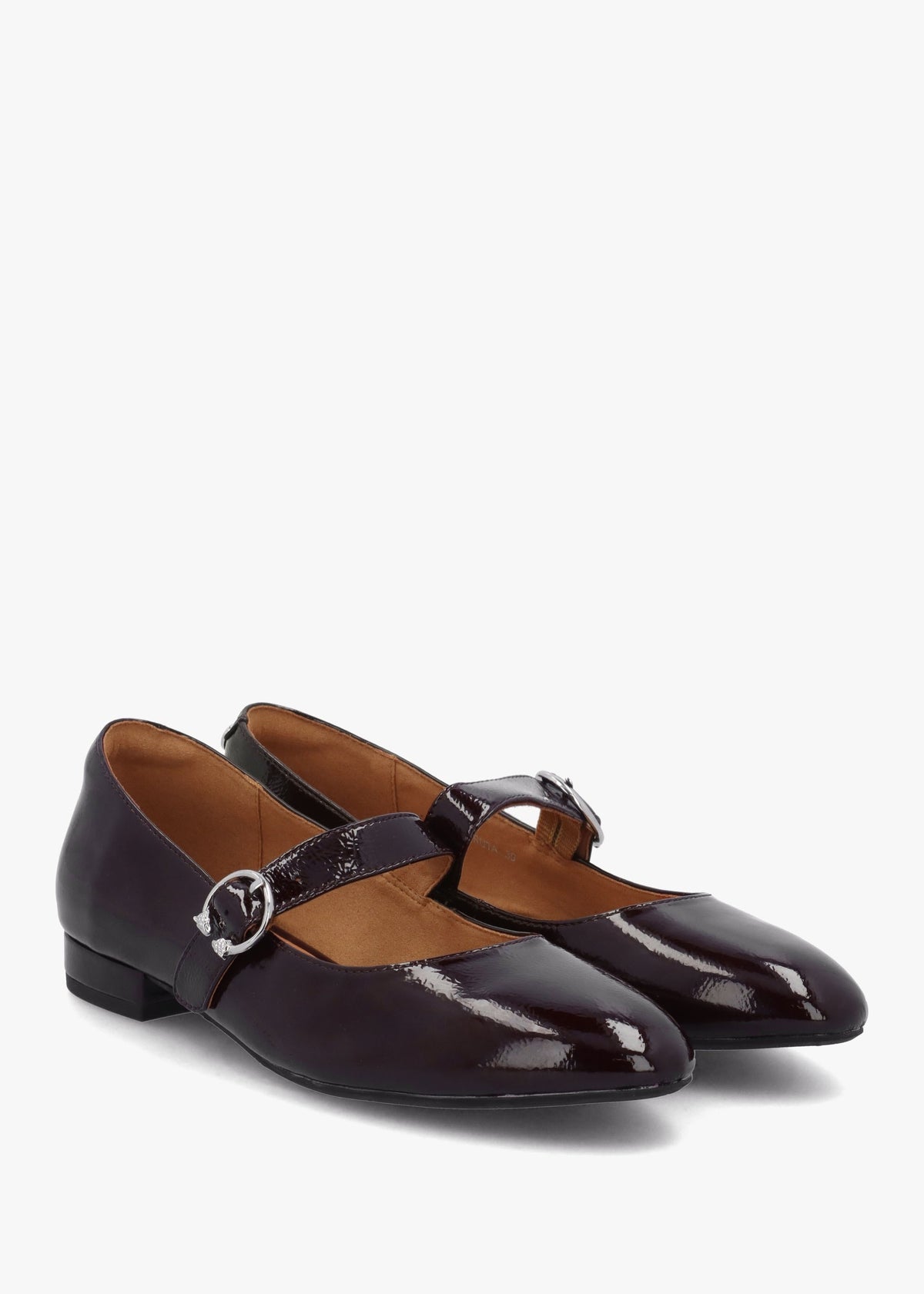 Firuta Burgundy Patent Leather Mary Jane Pumps