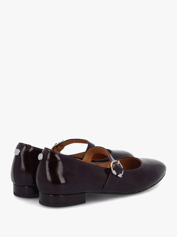 Firuta Burgundy Patent Leather Mary Jane Pumps