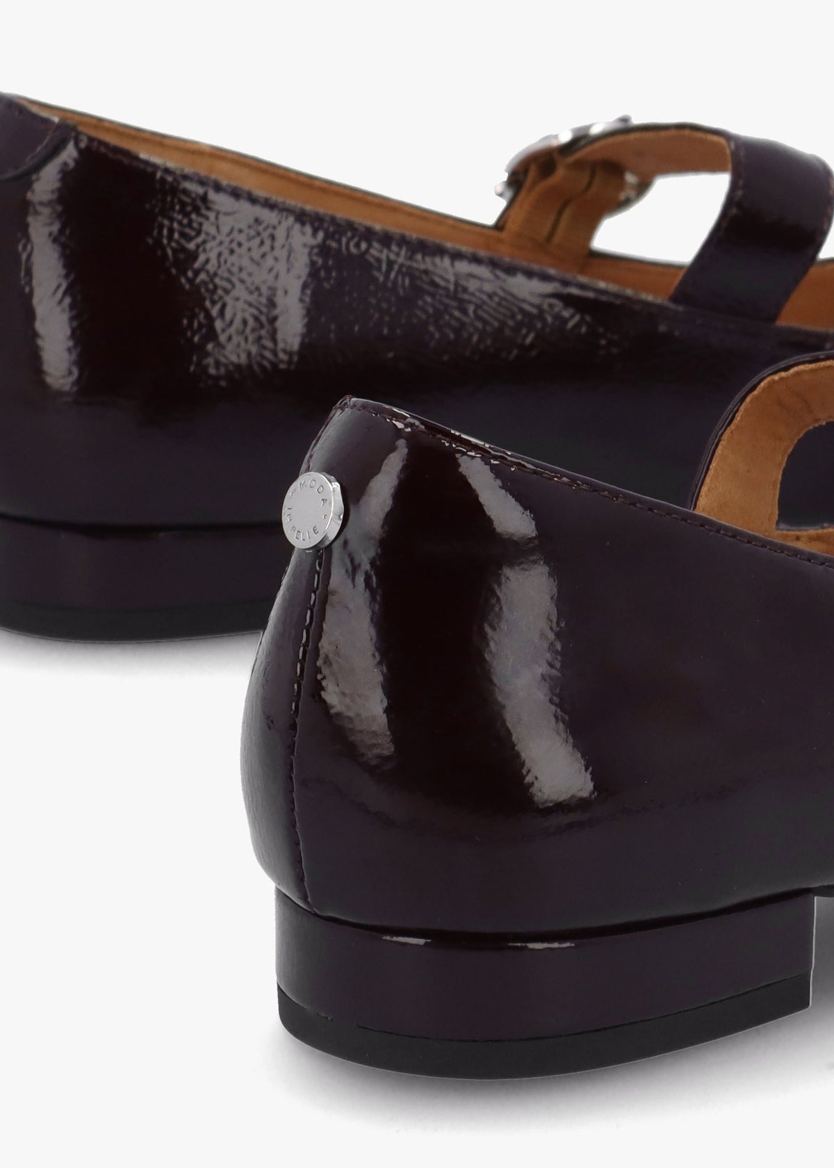 Firuta Burgundy Patent Leather Mary Jane Pumps