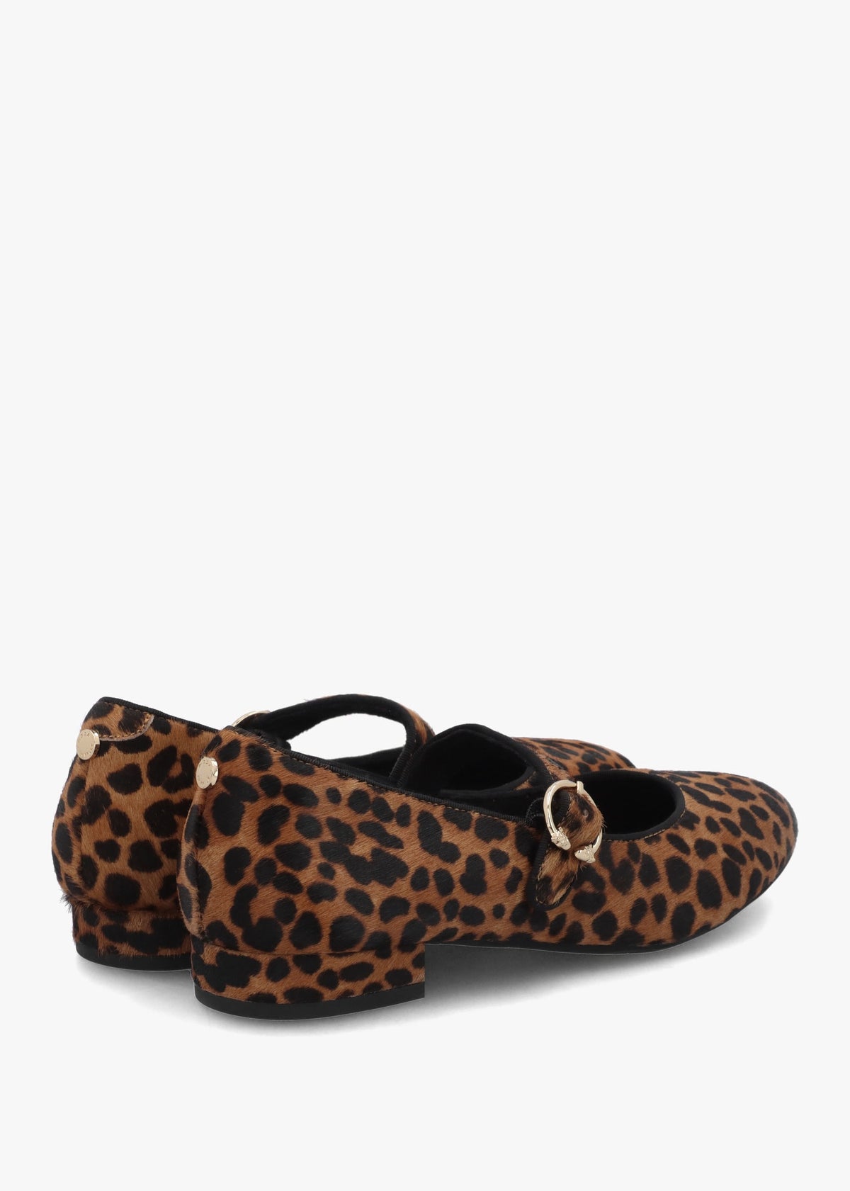 Firuta Leopard Pony Hair Mary Jane Pumps