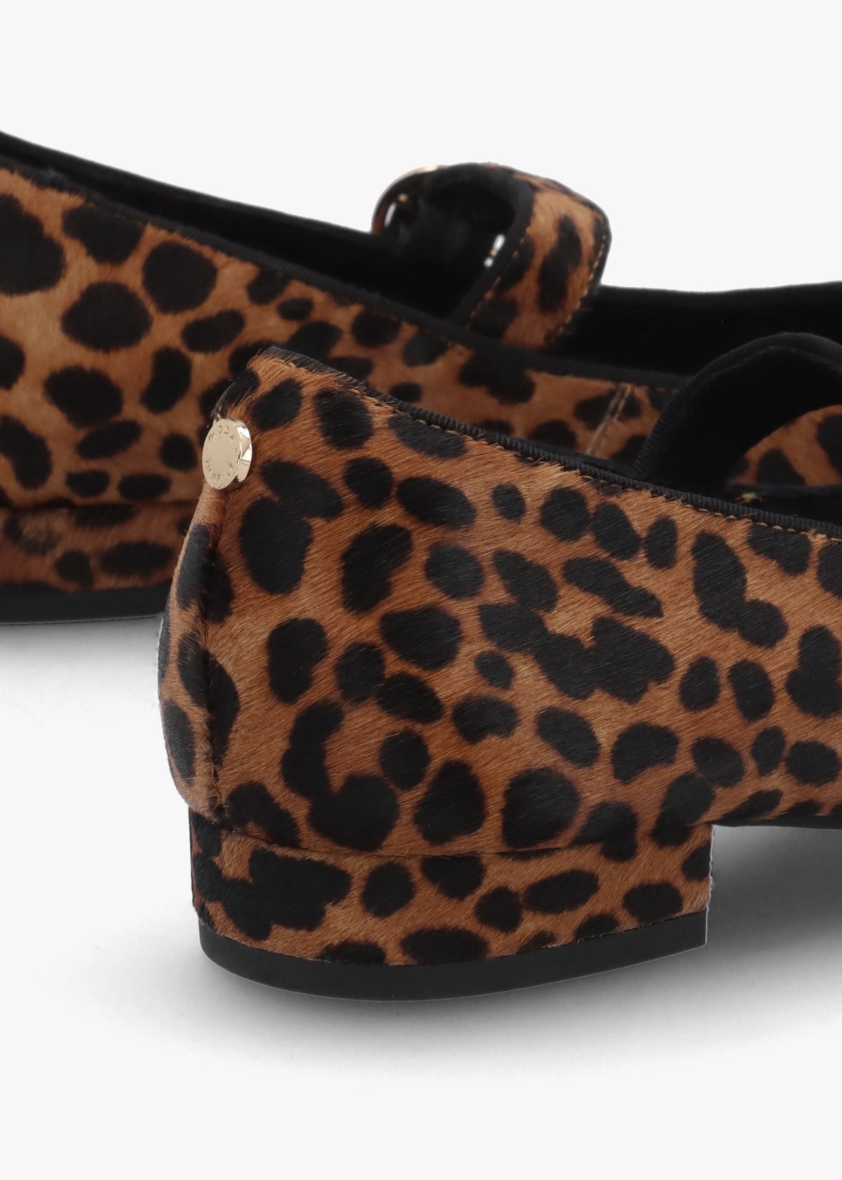 Firuta Leopard Pony Hair Mary Jane Pumps