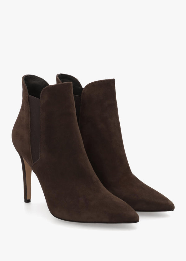 Adril Brown Suede Ankle Boots