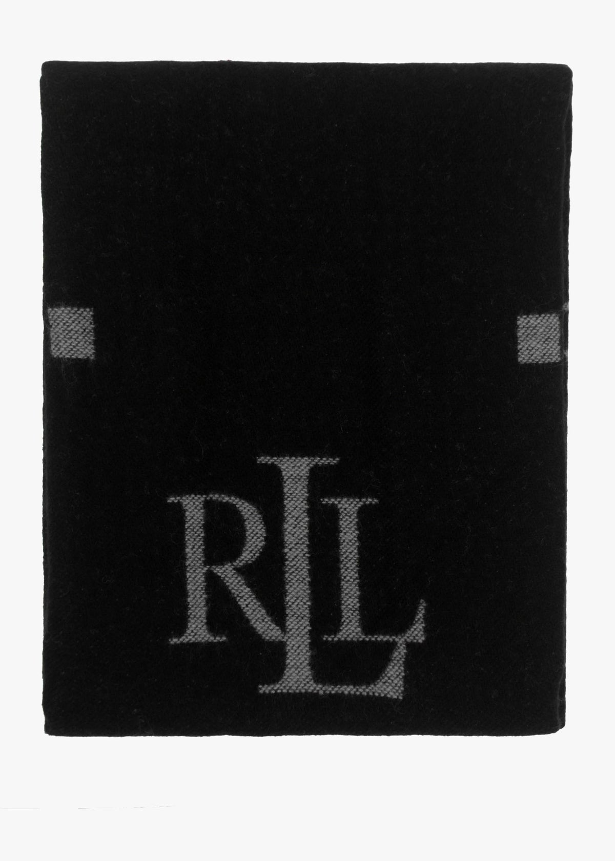 Logo Motif Black & Grey Scarf & Beanie Gift Set